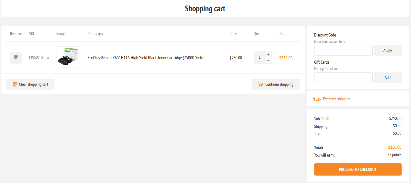 Customer shopping cart using the unit price approved in Advanced Quotes