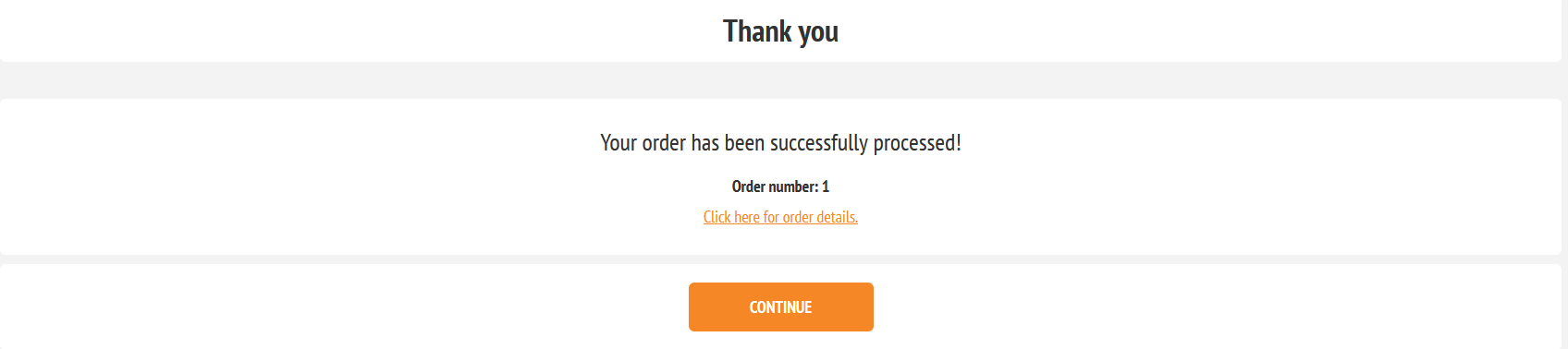 nopCommerce order confirmation after checkout from an Advanced Quote
