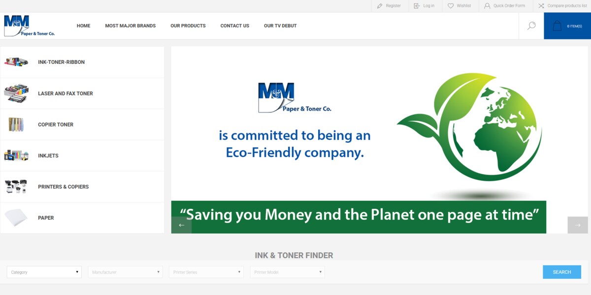 M and M Paper office products website