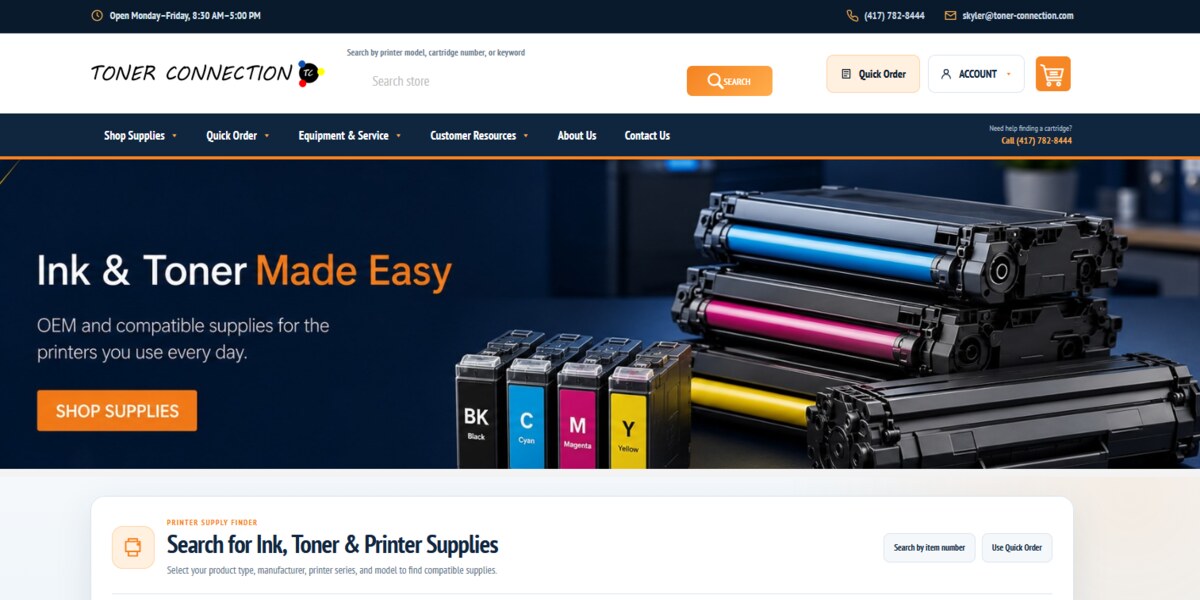 Toner Connection ink and toner website