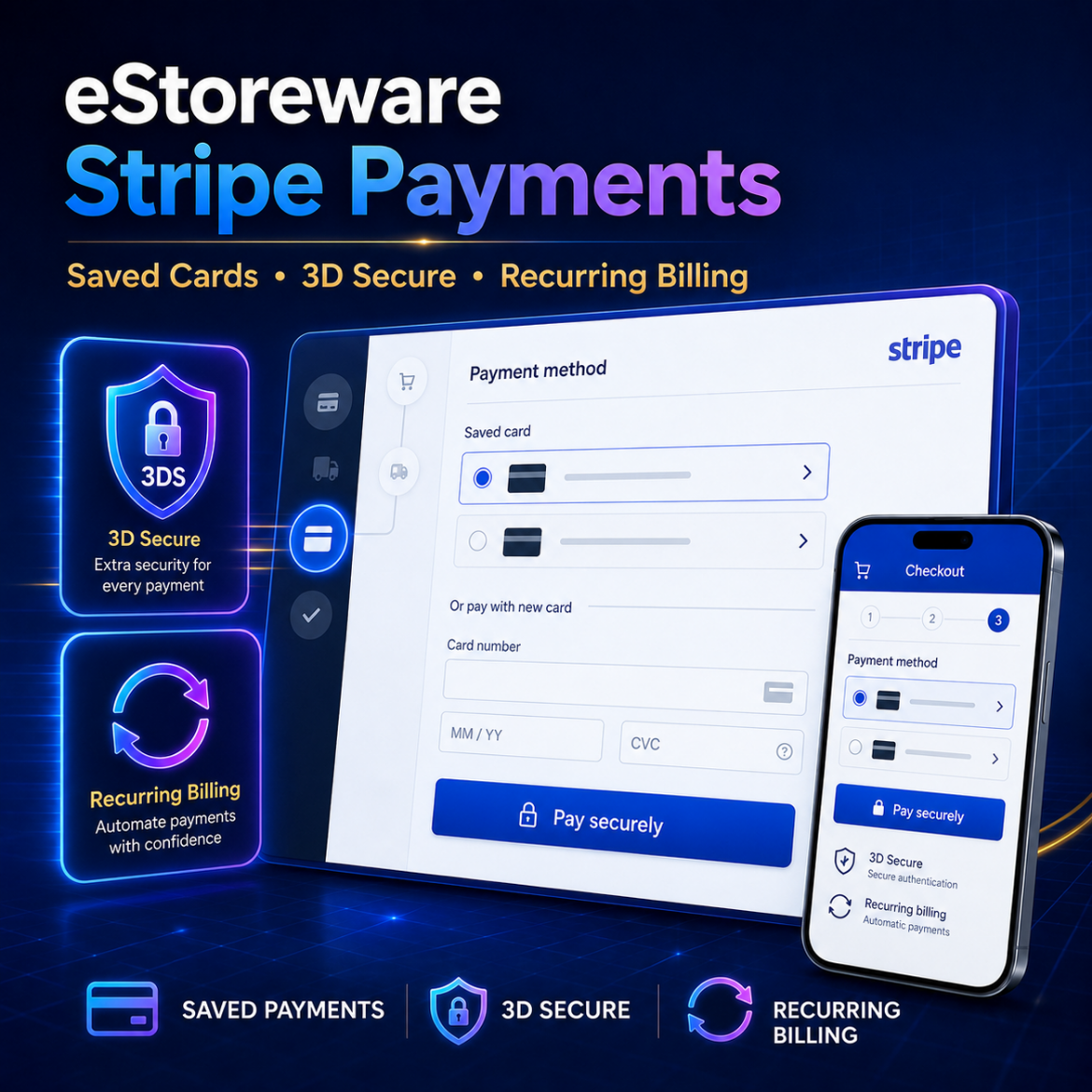 Picture of eStoreware Stripe Payments with Saved Payments and 3DS