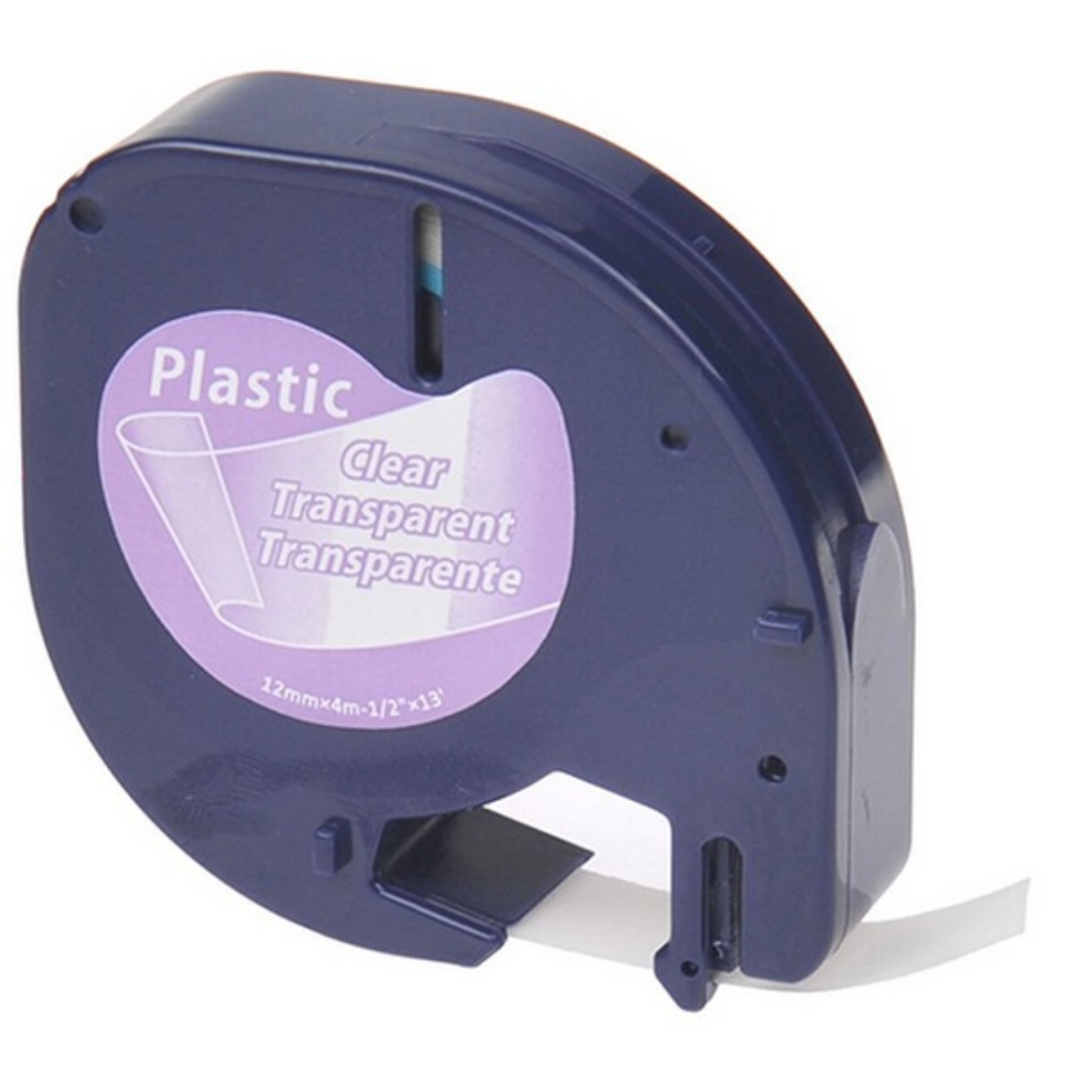 Picture of DYMO 16952 Black on Clear P-Touch Label Tape (12mm X 4m)