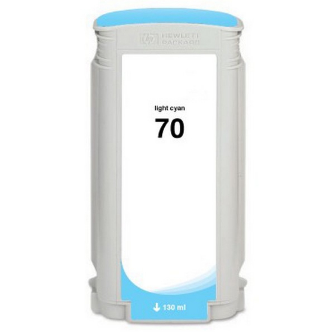 Picture of HP C9390A (HP 70) Light Cyan Pigment Inkjet Cartridge (130 ml)