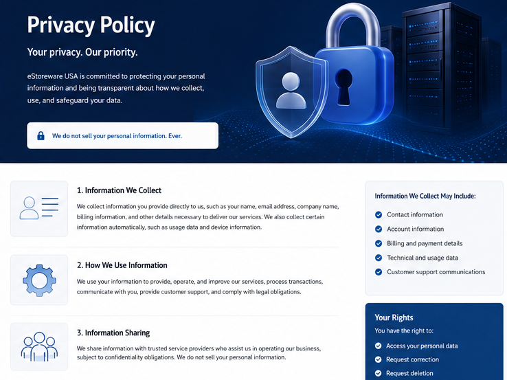 Privacy and data security illustration with lock and protected user information